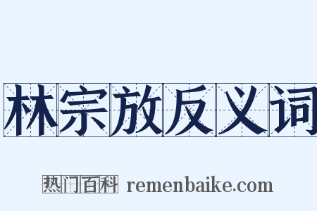 林宗放反义词是什么意思的图片